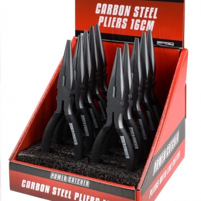 Alicates de aço carbono 16cm em expositor vermelho e preto