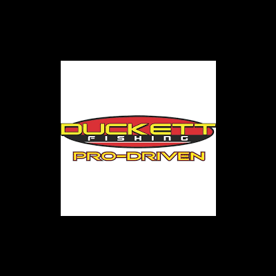 Logótipo DUCKET FISHING PRO-DRIVEN sobre fundo branco