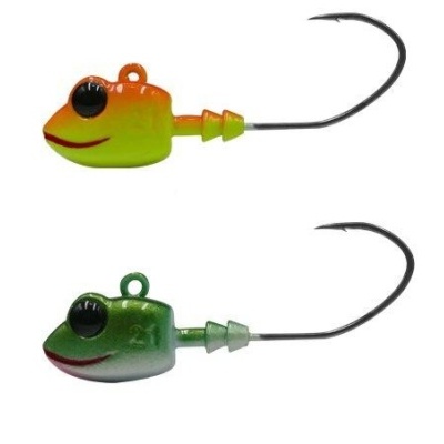 Anzóis de pesca com cabeças em forma de sapo coloridas