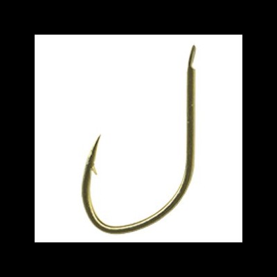 Anzol de pesca dourado em fundo branco