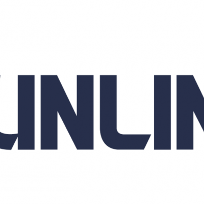 Logótipo SUNLINE em azul escuro e azul claro