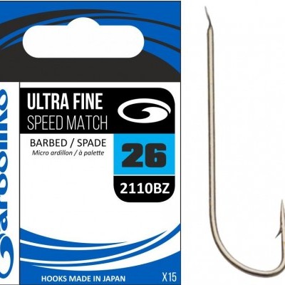 Embalagem de agulhas para pesca Garbolino Ultra Fine Speed Match número 26