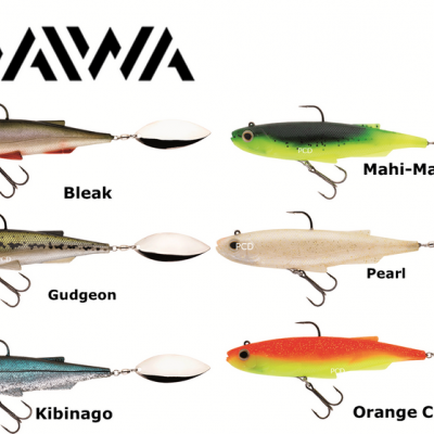 Iscos de pesca Daiwa com design e cores variadas e espelhos giratórios