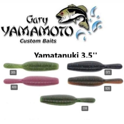 Iscos artificiais Gary Yamamoto Yamatanuki 3.5'' em várias cores e texturas