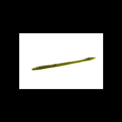 Isco de pesca artificial em forma de verme verde com pontos pretos
