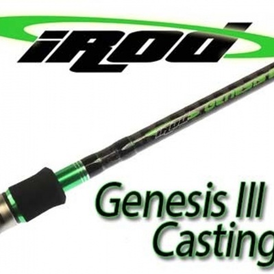 Cana de pesca Genesis III Casting preta com detalhes verdes