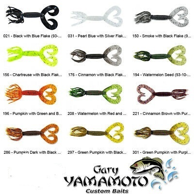 Isacas artificiais coloridas para pesca com logotipo Gary Yamamoto Custom Baits