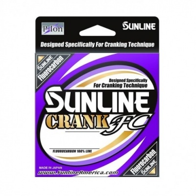 Embalagem de fio de pesca Sunline Crank FC roxa e branca