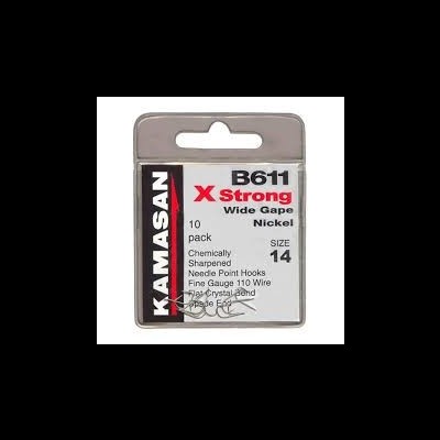 Embalagem de anzóis Kamasan B611 X Strong Wide Gape tamanho 14