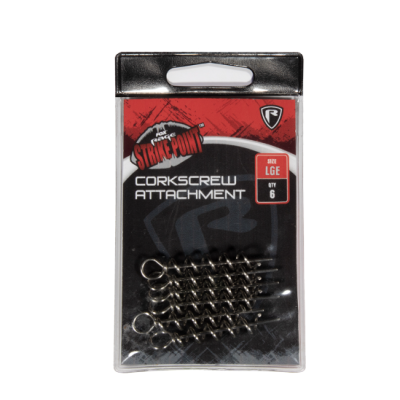 Embalação com 6 acessórios metálicos em espiral de pesca