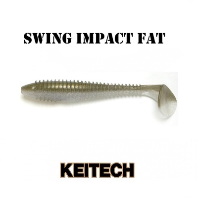 Senda de pesca artificial prateada com cauda em forma de pá KEITECH