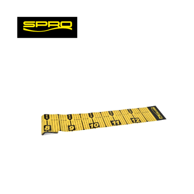 Fita métrica amarela com números pretos de 8 a 12