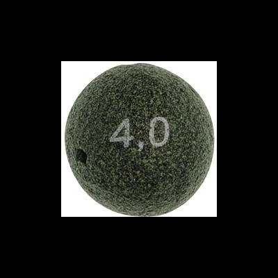 Bola esfoliante corporal verde com número 4.0