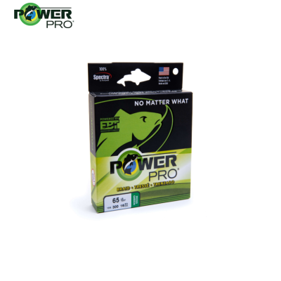 Embalagem de linha de pesca Power Pro verde e preta