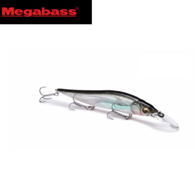 Isca artificial para pesca da Megabass com três ganchos e lábio transparente