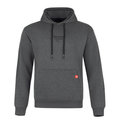 Sweatshirt cinzenta escura com capuz e bolso canguru