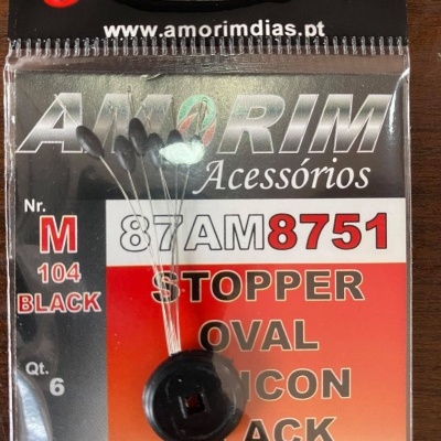 Embalagem de acessório Stopper Oval preto da Amorim