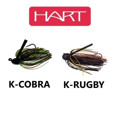 Duas iscas de silicone HART K-COBRA e K-RUGBY para pesca