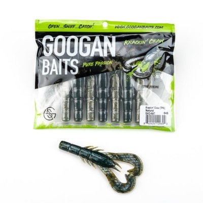 Pacote de iscos artificiais Googan Baits Krackin' Craw e um isco fora da embalagem