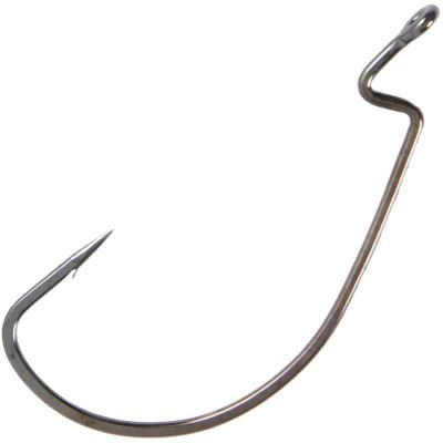 anzol de pesca metálico prateado com gancho curvo