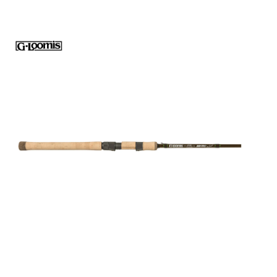 Cana de pesca G. Loomis com empunhadura de cortiça e haste preta