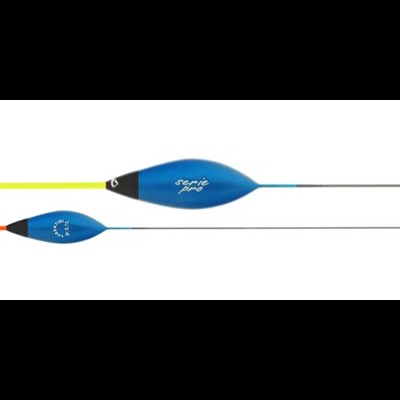 Dois marcadores de pesca azuis com ponteiras fluorescentes e inscrições brancas