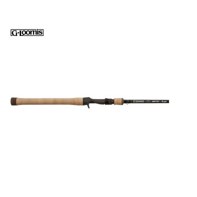 Vara de pesca G·Loomis preta e castanha com pega em cortiça