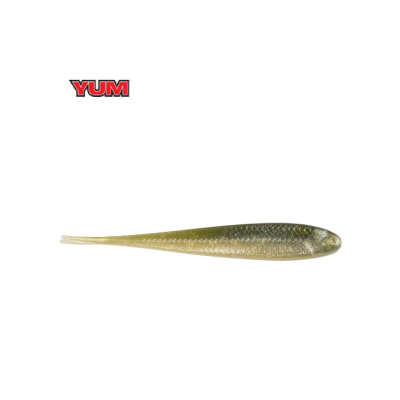 Isca de pesca artificial cor oliva clara com ventre prateado da marca YUM