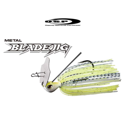 Isca de pesca Metal Blade Jig amarela e cinza com gancho