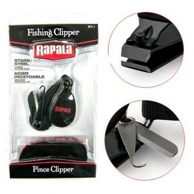 Kit de ferramentas para pesca Rapala em embalagem plástica com alicate, corta-unhas e pinça