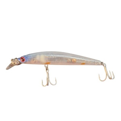 Isca artificial para pesca prateada com anzóis triplos