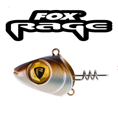 Enchimento metálico para pesca FOX RAGE com olho amarelo e gancho helicoidal