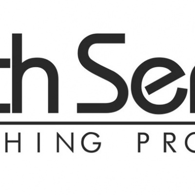Logótipo da marca 6th Sense Fishing Products com anzol estilizado