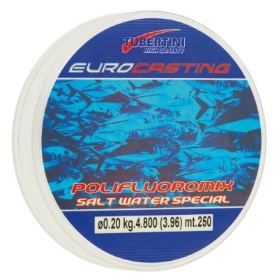 Rolo de linha de pesca Eurocasting Polifluoromix da Tubertini