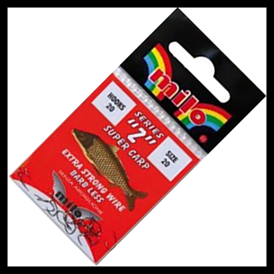 Embalagem de anzóis Milo Series 72 tamanho 20