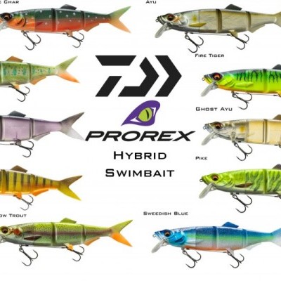 Conjunto de iscos de pesca PROREX Hybrid Swimbait com vários padrões e cores diferentes