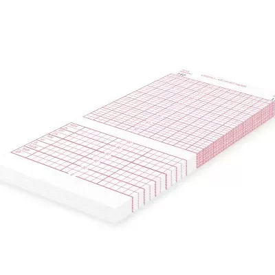 Bloco de papel com grelha vermelha e texto para arquivamento.