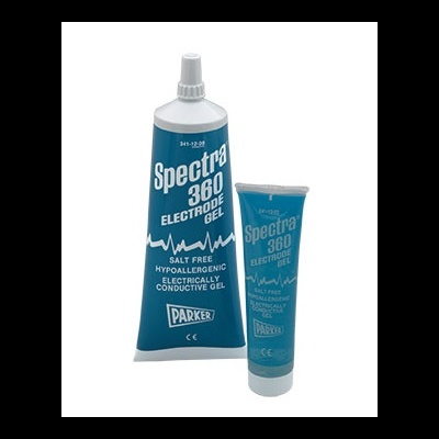 Dois tubos azuis de gel condutor de eletrodos da marca Parker