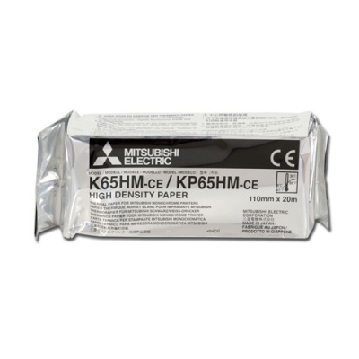 Rolo de papel alta densidade Mitsubishi Electric K65HM-CE embalado em invólucro prateado