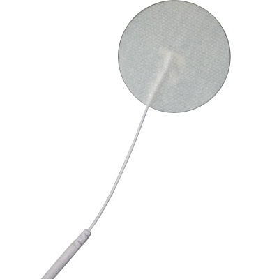 Raquete de badmínton branca com pala redonda transparente