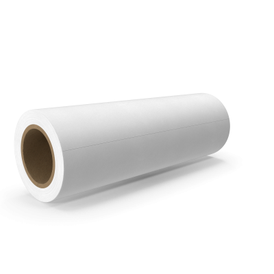 Rolo de papel branco com núcleo de cartão castanho