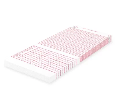 Bloco de papel com grelha vermelha e texto para arquivamento.