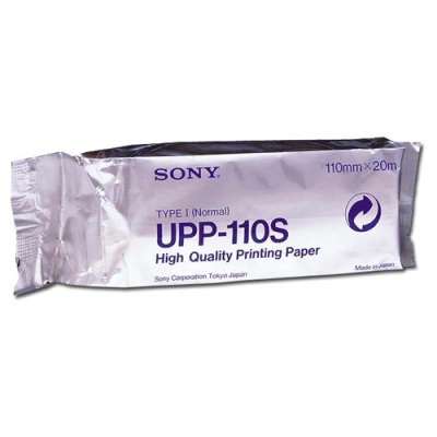 Rolo de papel de impressão Sony UPP-110S em embalagem prateada