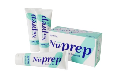 Tubos e caixa de gel para preparação da pele NuPrep