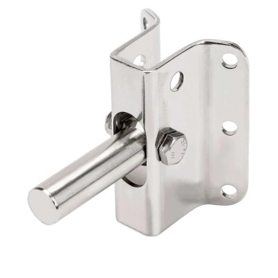 Suporte metálico cromado com parafuso e cilindro