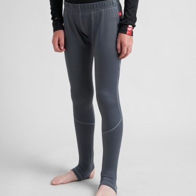 Leggings desportivas cinza para homem com elástico na cintura e fita vermelha e branca na cintura