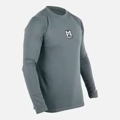 Camisola cinza de manga comprida com logótipo Magic Mountain no peito