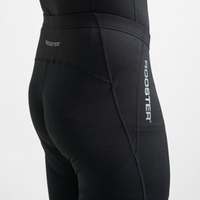 Calças pretas justas com logos ROOSTER