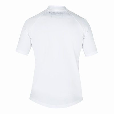 Camisola técnica branca de manga curta vista de trás