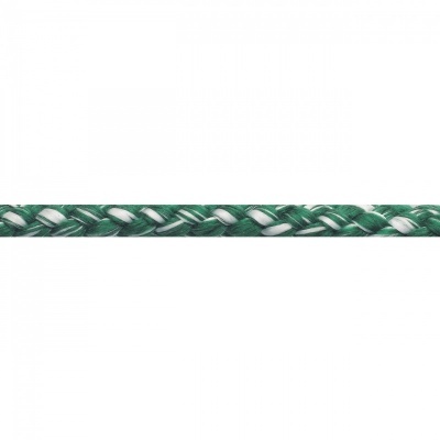 Cabo trançado verde com fios brancos